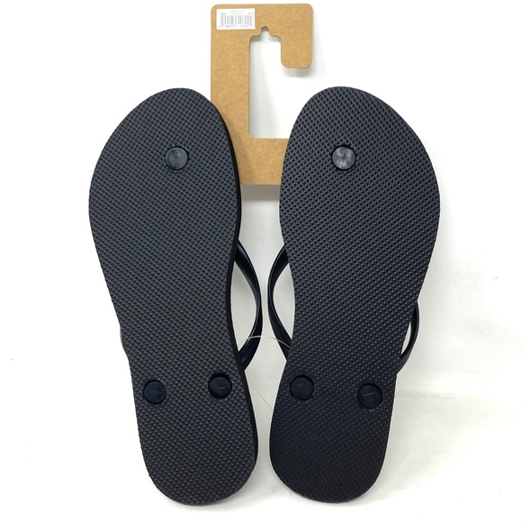 Old Navy Flip Flop Sandals Summer for Woman Black Rubber 737433-00-1 - Picture 4 of 10